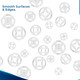 Plastic Round Buttons Transparent Set